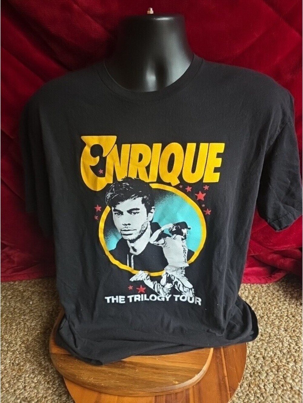Enrique Iglesias Trilogy Tour Concert T Shirt XXL Black 2024 Tour Merch